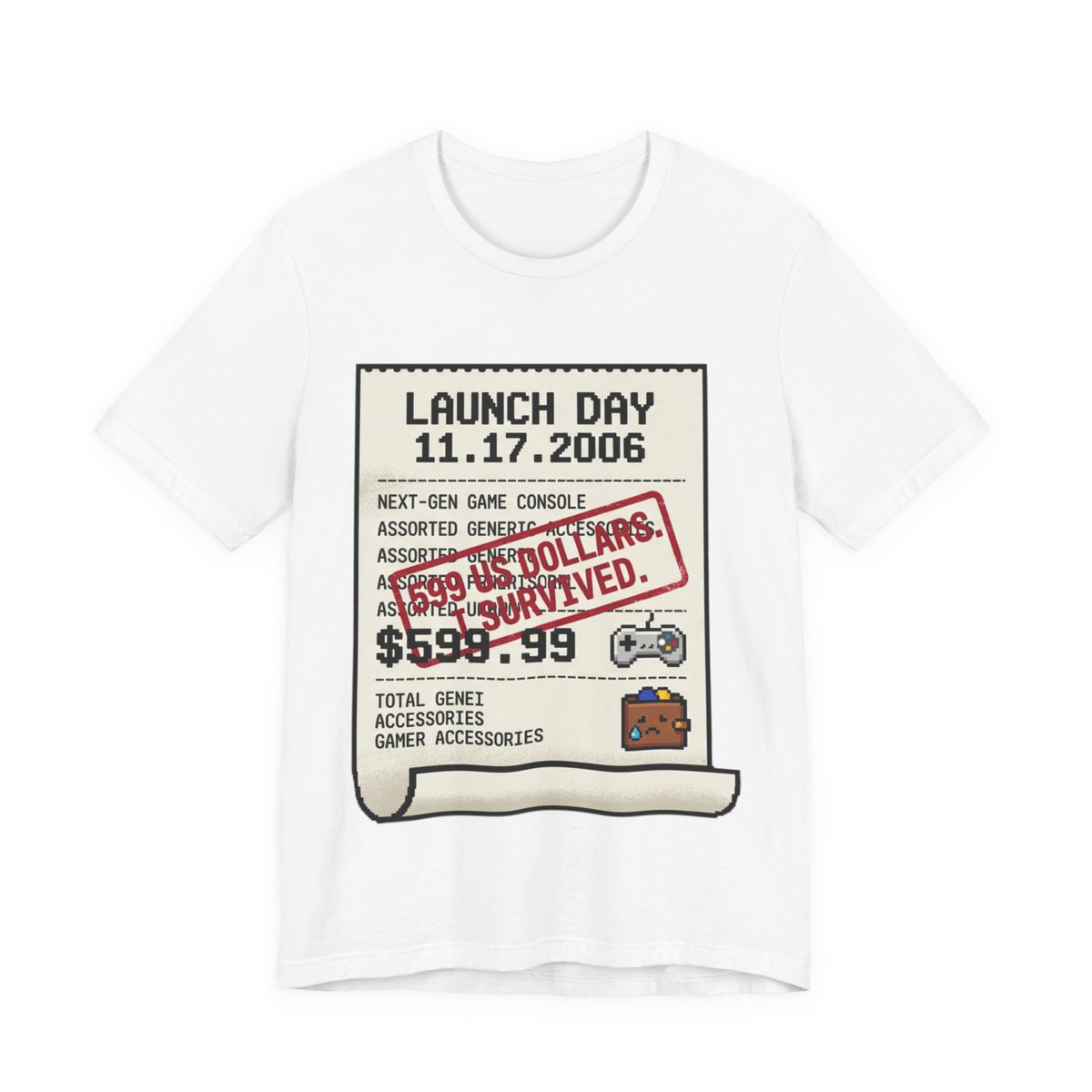 599 US Dollars Survivor Retro Gamer Tee