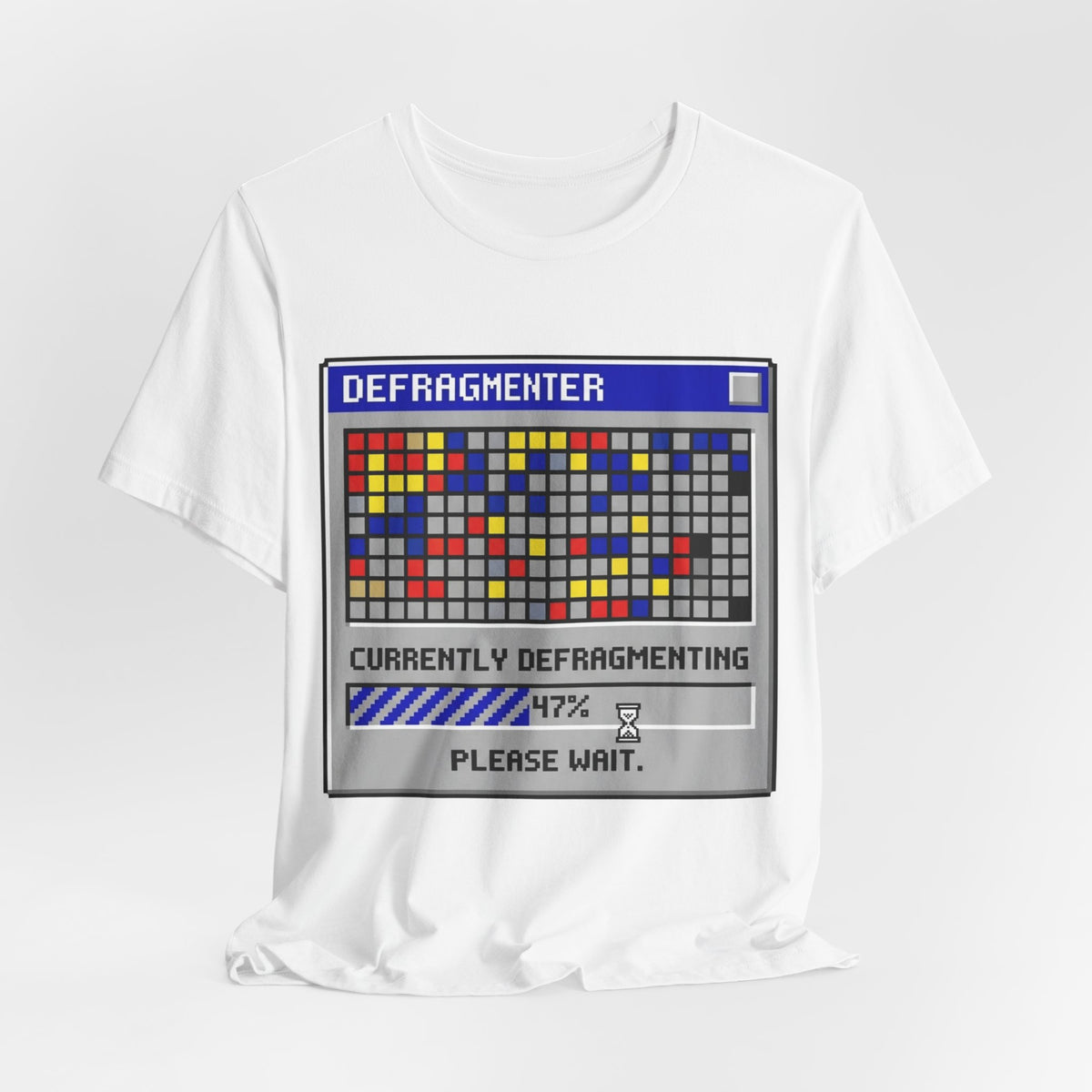 Currently Defragmenting Retro 90s PC Tee