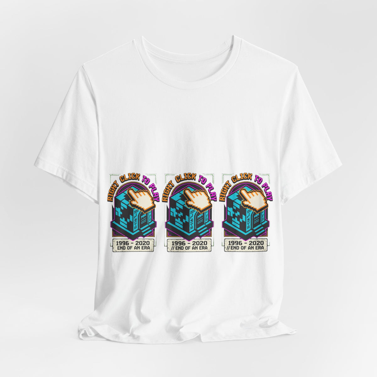 Right Click To Play Retro Web Tribute Tee