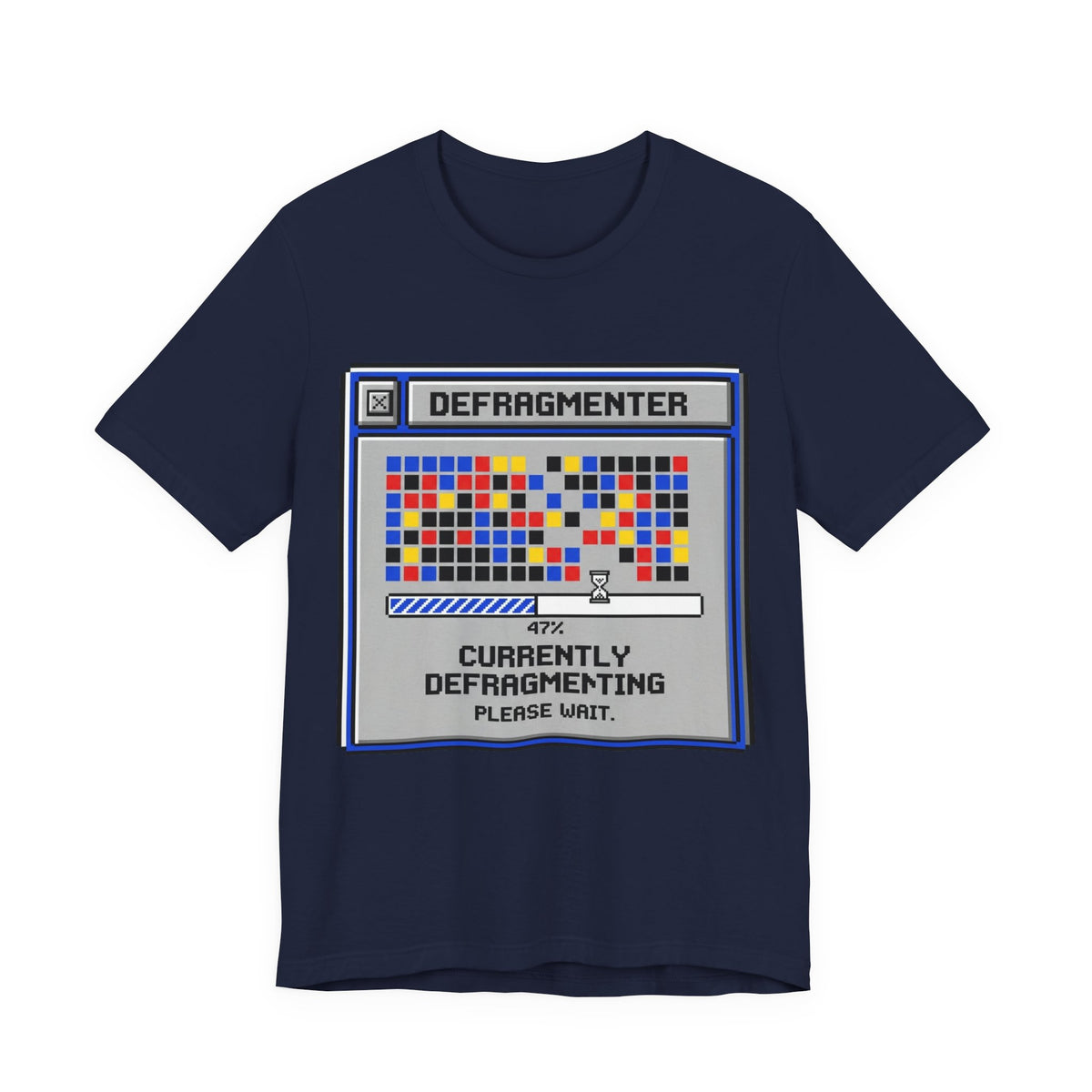 Currently Defragmenting Retro 90s PC Tee