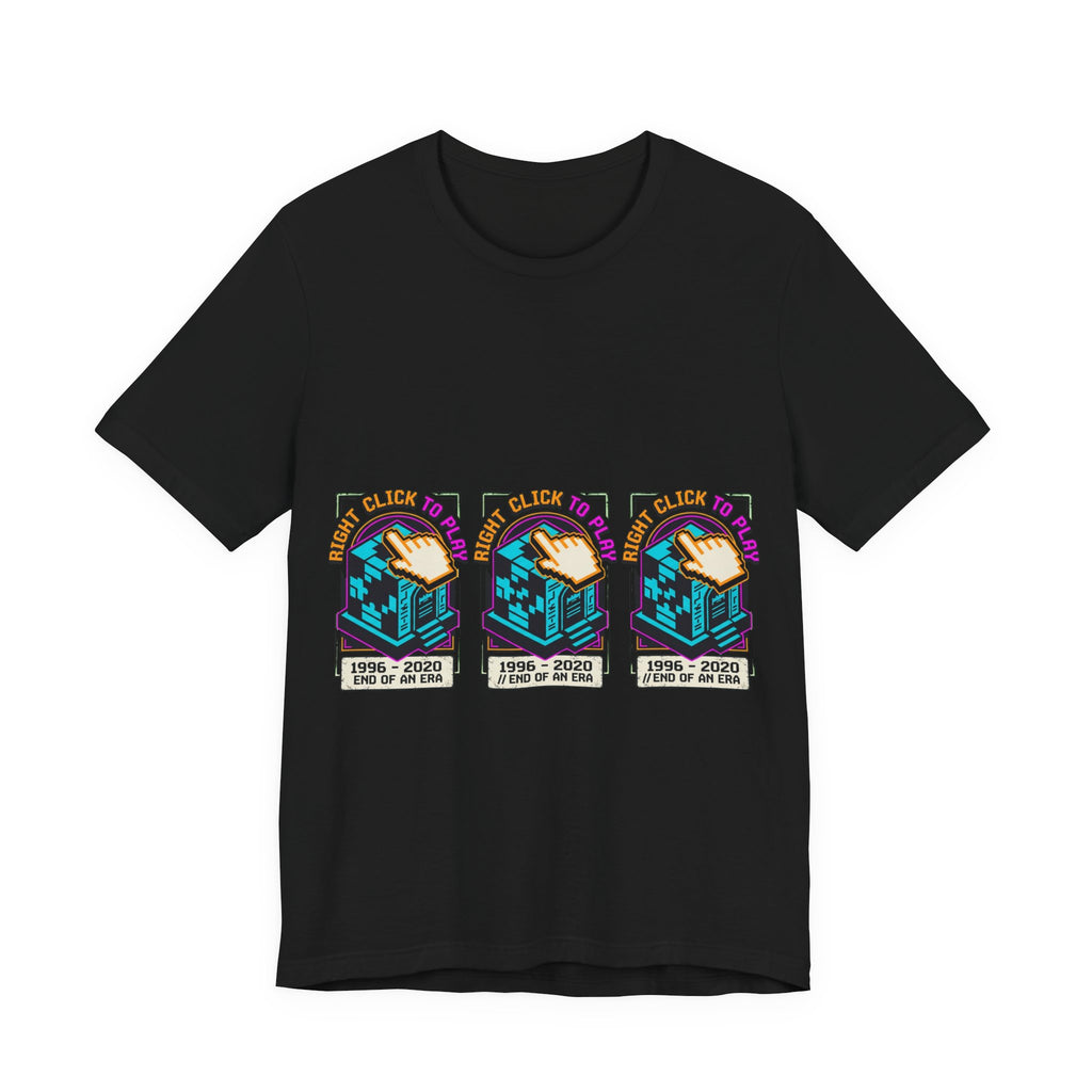 Right Click To Play Retro Web Tribute Tee