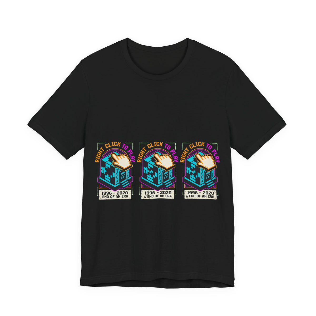 Right Click To Play Retro Web Tribute Tee