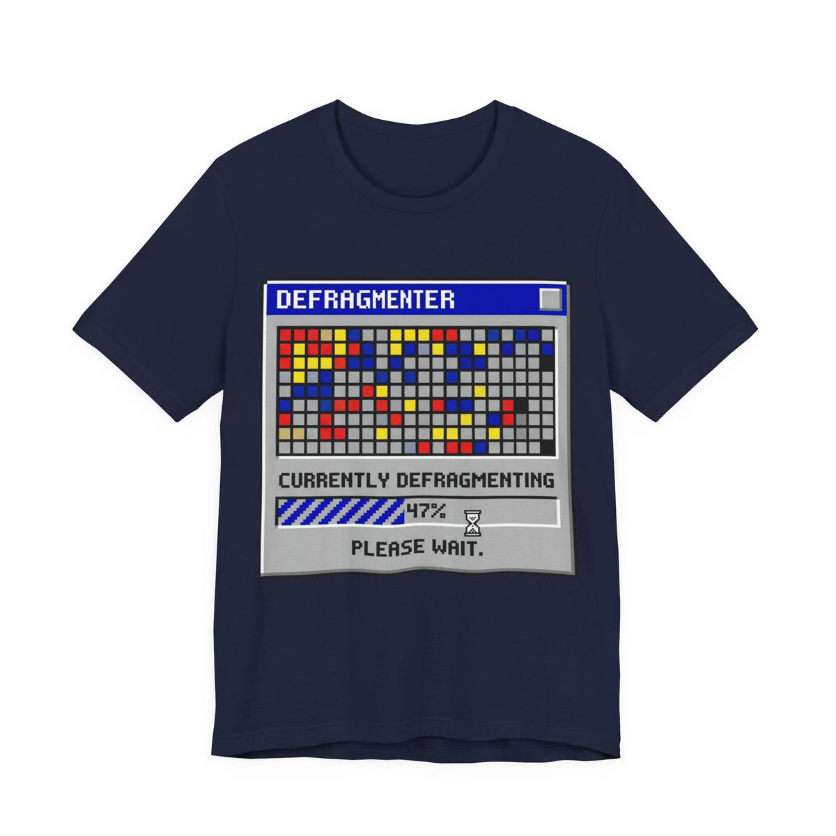 Currently Defragmenting Retro 90s PC Tee