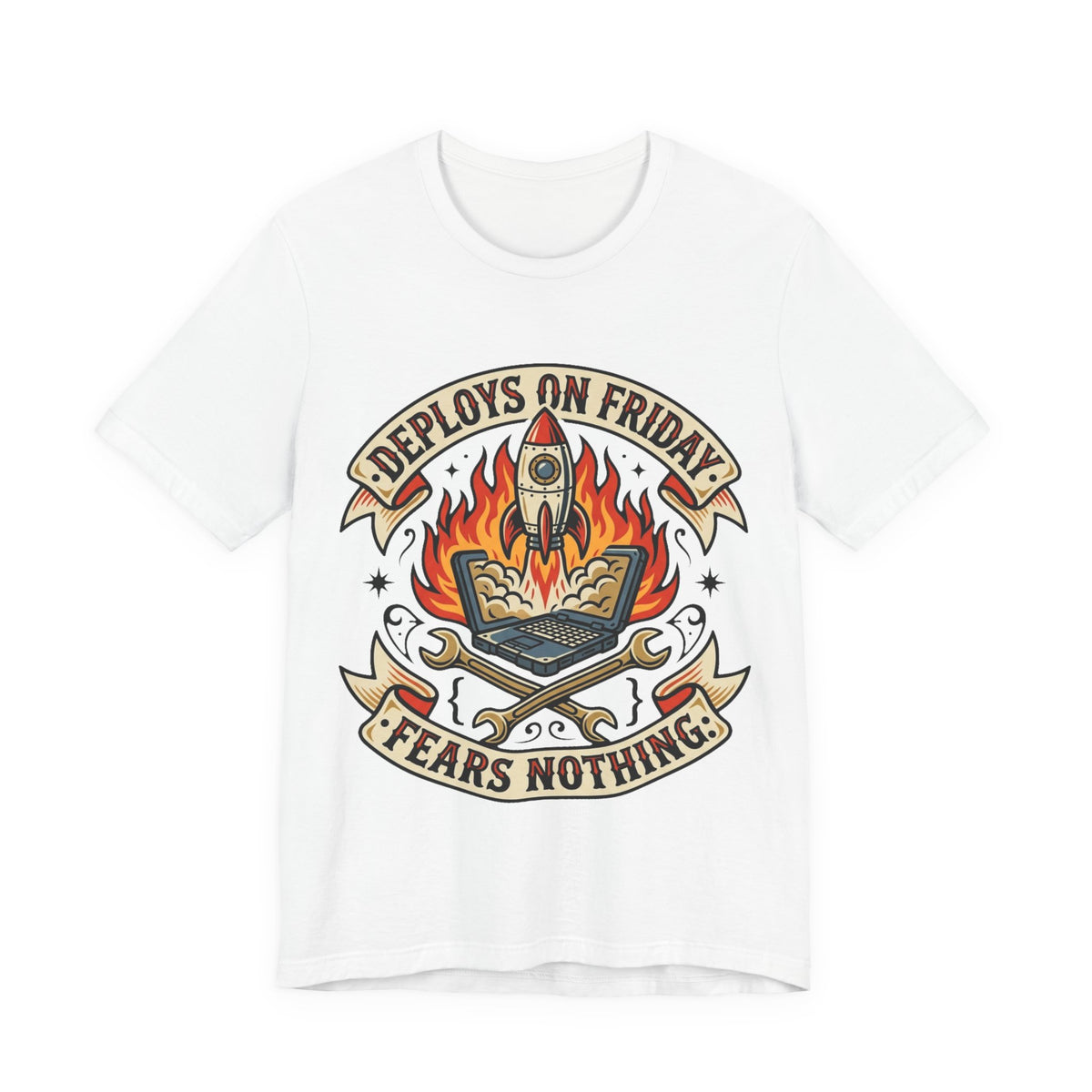 Deploys On Friday Fears Nothing Biker Tee