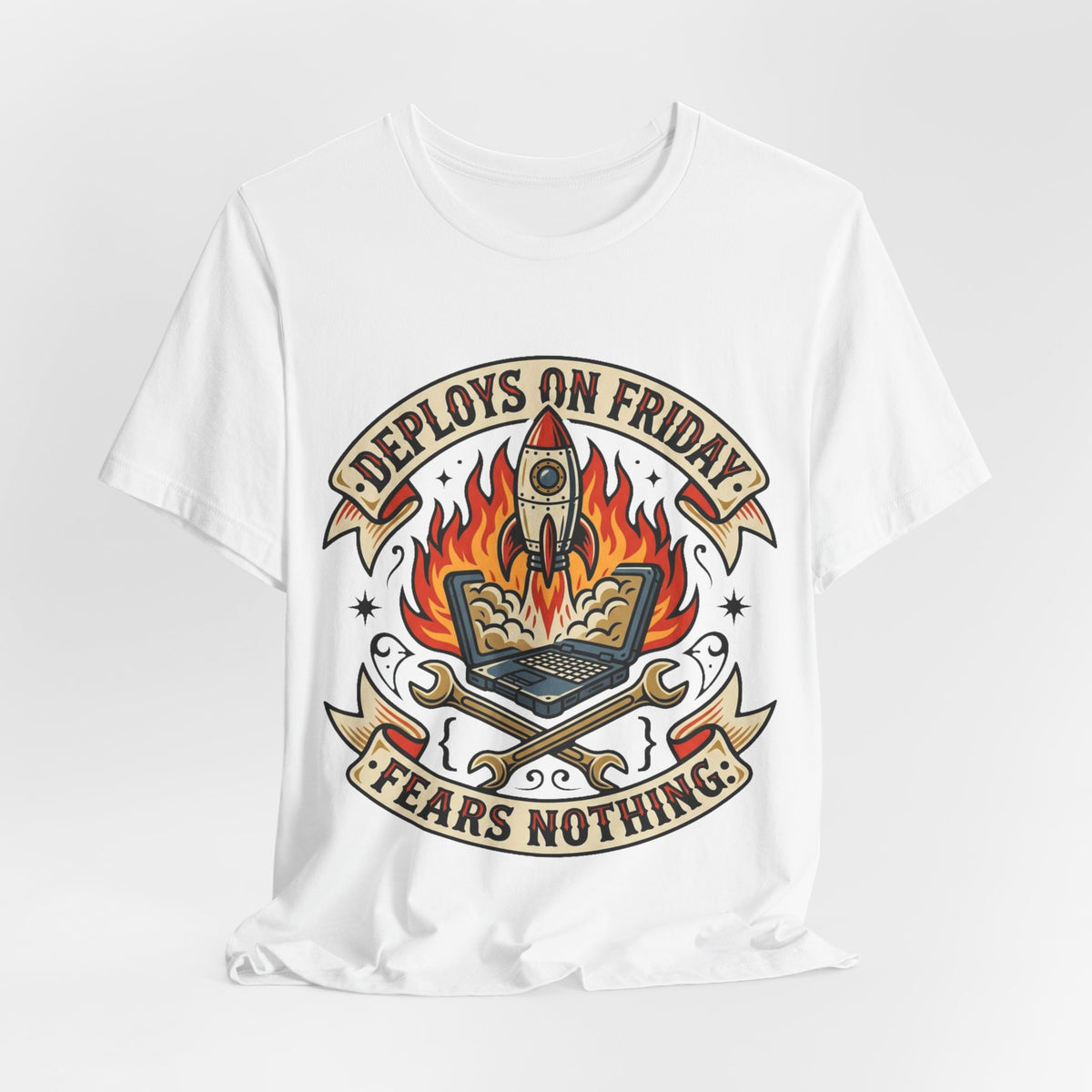 Deploys On Friday Fears Nothing Biker Tee