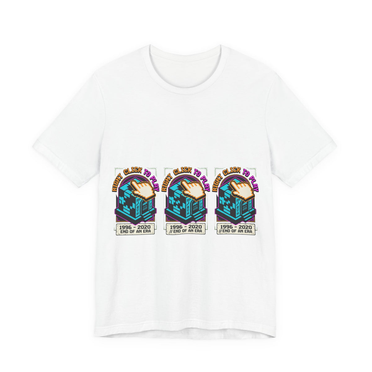 Right Click To Play Retro Web Tribute Tee