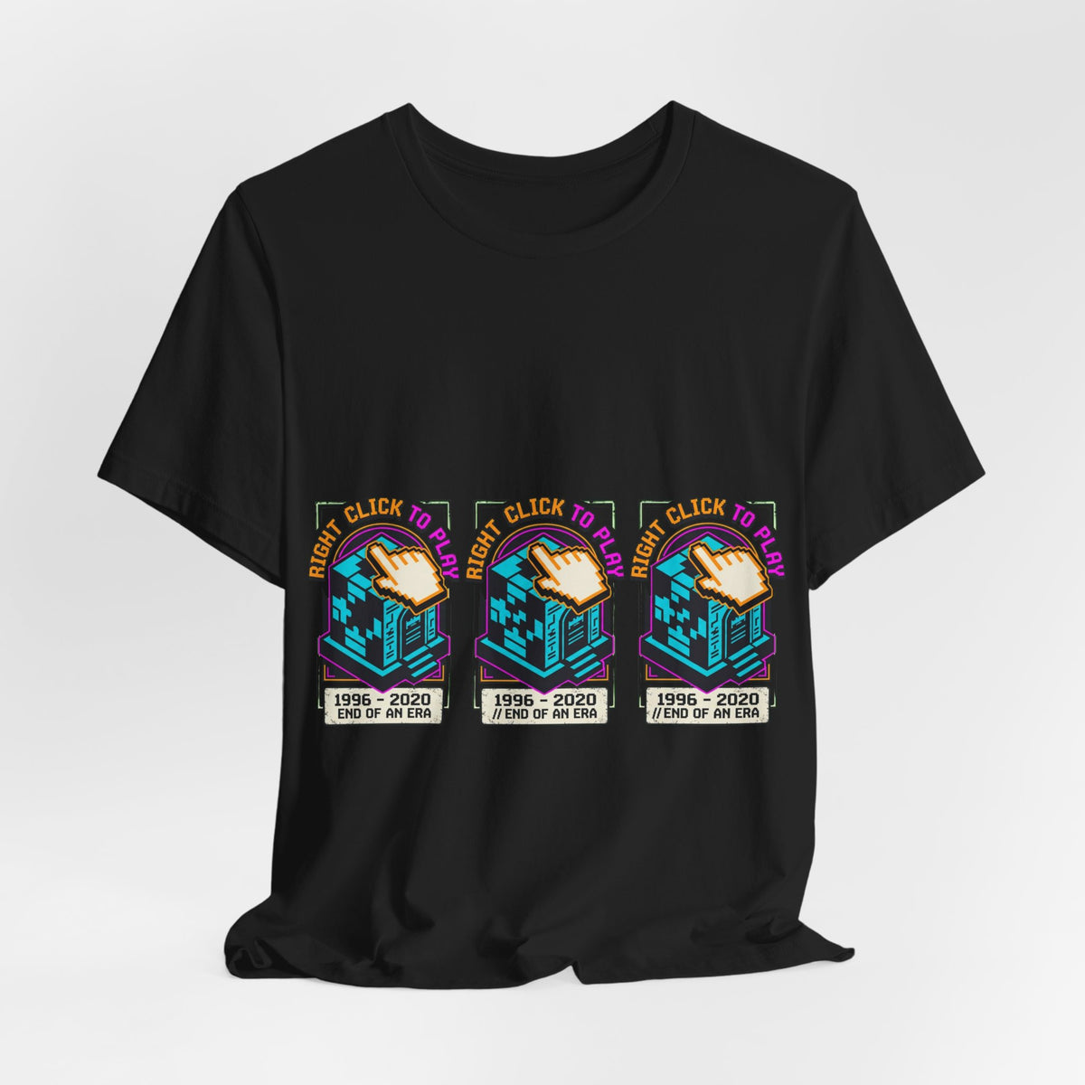 Right Click To Play Retro Web Tribute Tee