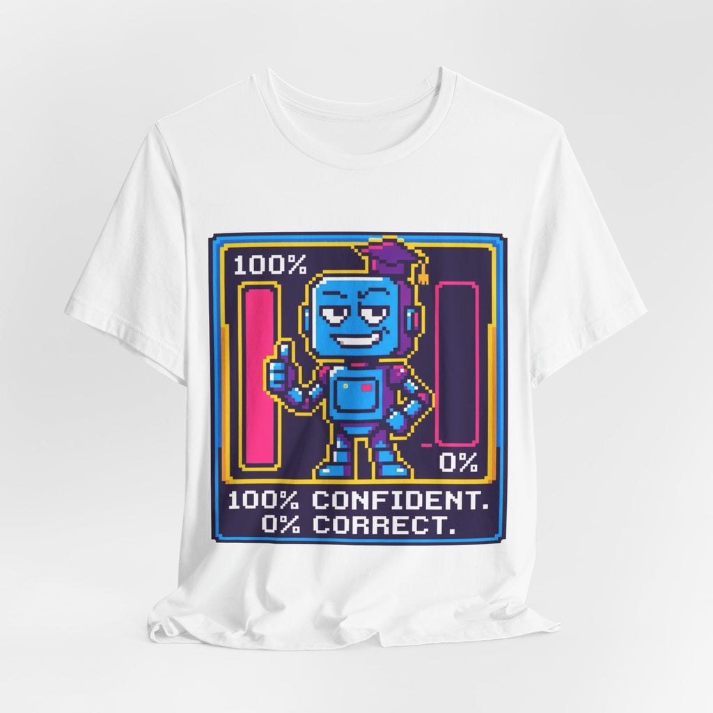 100 Percent Confident 0 Percent Correct AI Tee