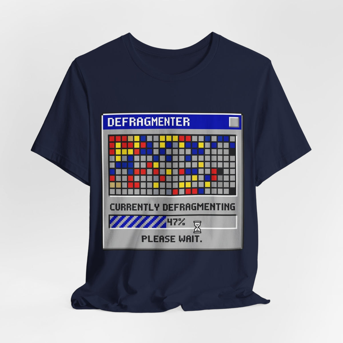 Currently Defragmenting Retro 90s PC Tee