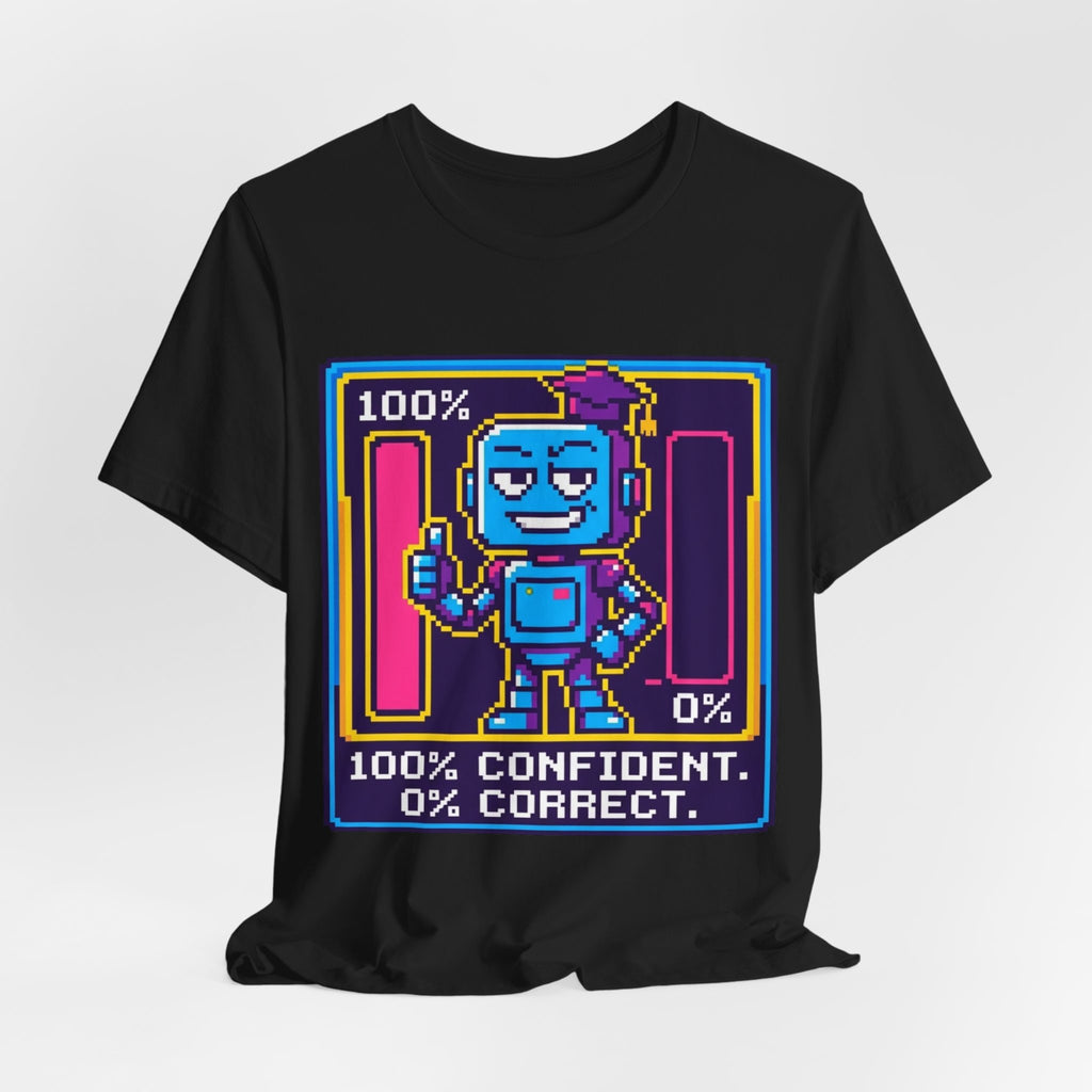 100 Percent Confident 0 Percent Correct AI Tee