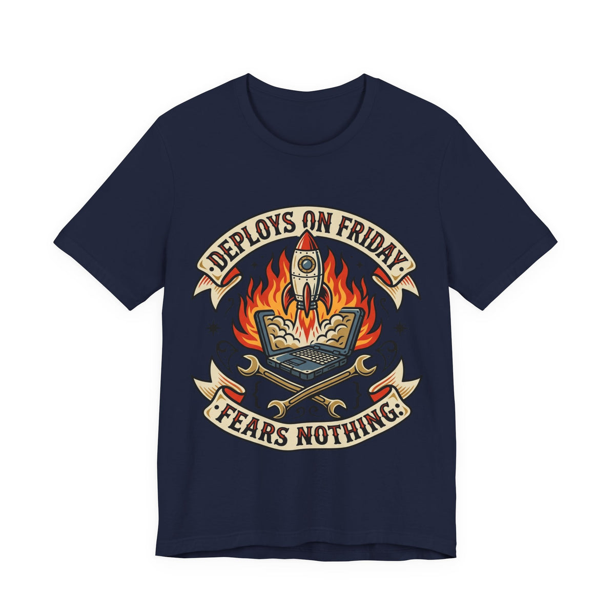 Deploys On Friday Fears Nothing Biker Tee