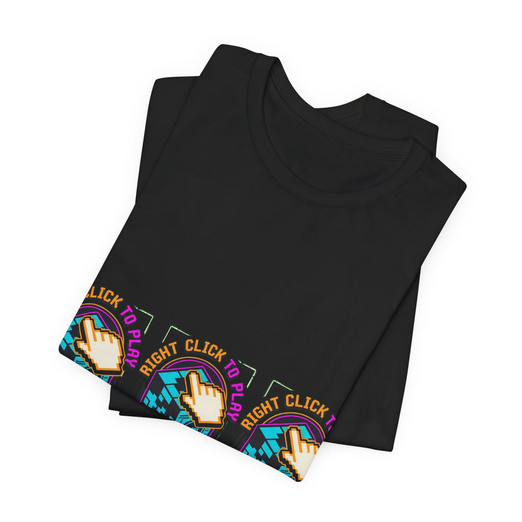 Right Click To Play Retro Web Tribute Tee