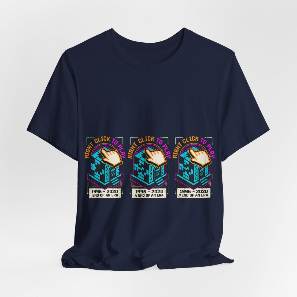 Right Click To Play Retro Web Tribute Tee