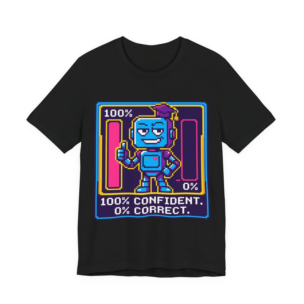 100 Percent Confident 0 Percent Correct AI Tee